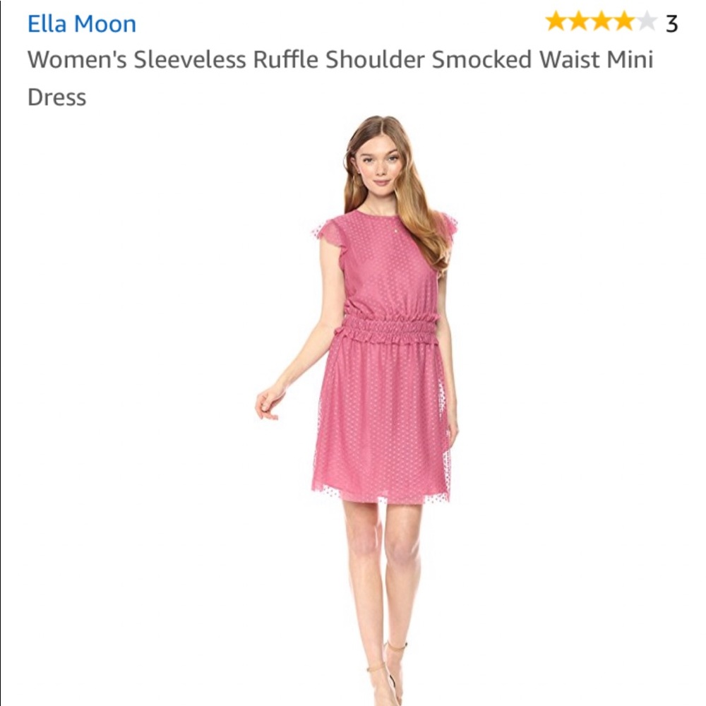 Flirty Pink ruffle waist dress